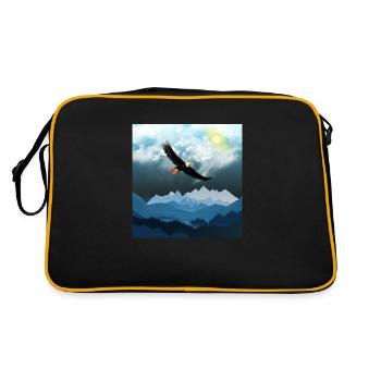 Aigle survole les montagnes aigle survole les montagnes - Sac Retro - noir/or - Dos