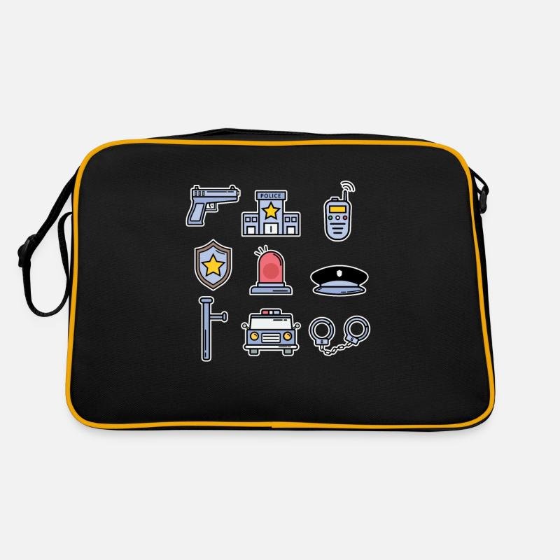 Polizei Sammlung Kinder Polizist Cop Geschenk Retro Tasche