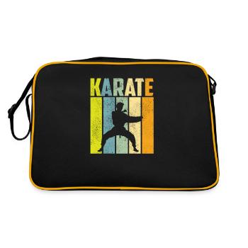 Karaté rétro arts martiaux japon combattant cadeau - Sac Retro - noir/or - Dos