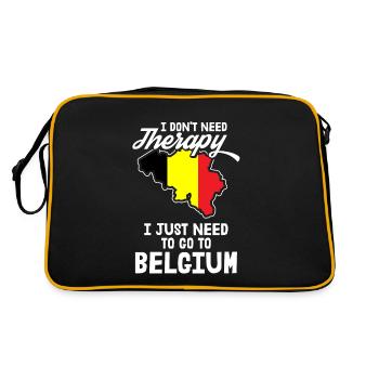 Belgique Therapy Brussels Flag Home Gift - Sac Retro - noir/or - Dos