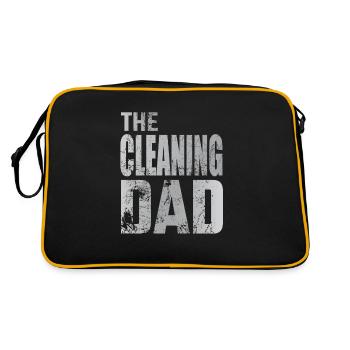 Cleaning Dad Clean Housewife Cleaner Gift - Retro Bag - black/gold - Back