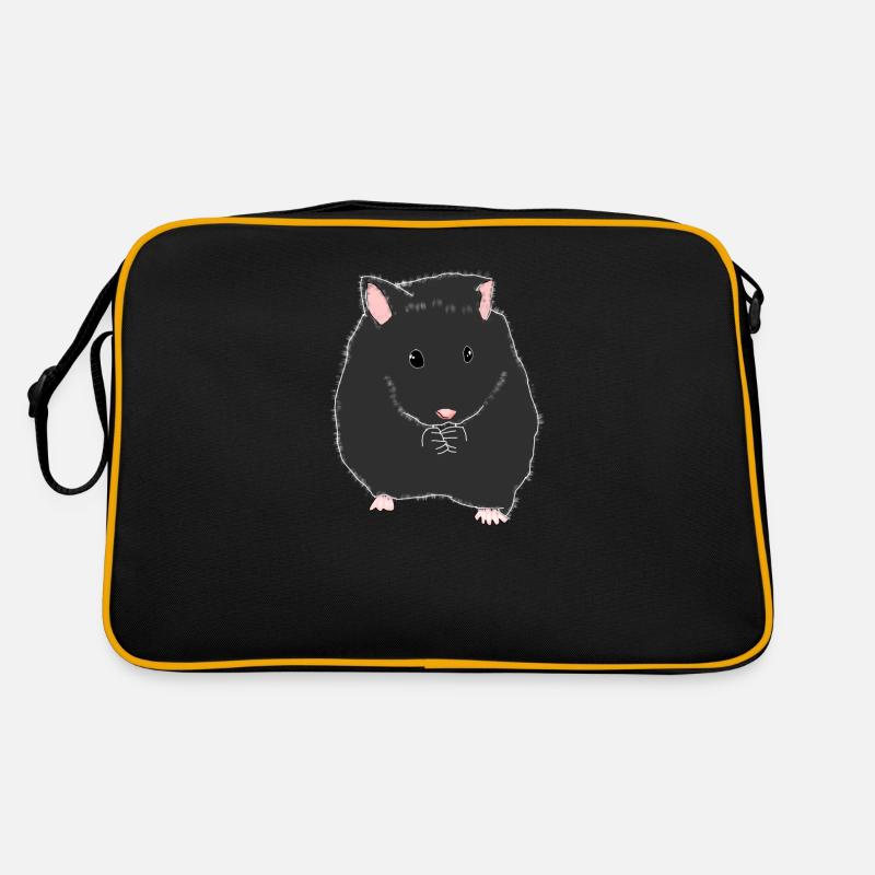 Hamster Animal - Retro Bag - black/gold