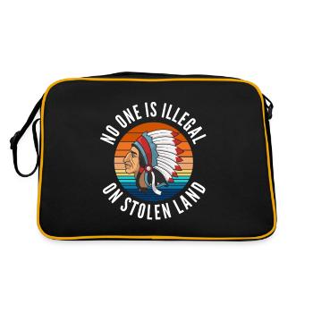 No man is illegal - Indians - Retro Bag - black/gold - Back