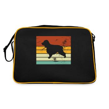 Cocker Épagneul Chien Amoureux Chien Cadeau Rétro - Sac Retro - noir/or - Dos