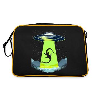 Drôle Loch Ness Monster Nessie Alien Abduction OVNI - Sac Retro - noir/or - Dos