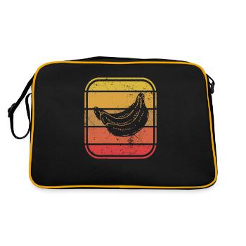 Banana Vegan Lover Retro Veggie Fruit Idée cadeau - Sac Retro - noir/or - Dos