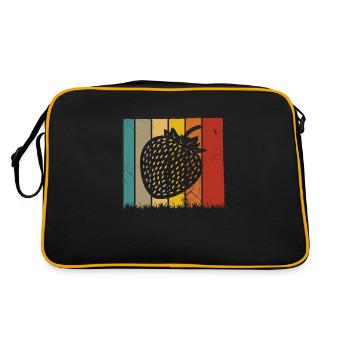 Strawberry Fruit Lover Retro Healthy Idée cadeau - Sac Retro - noir/or - Dos