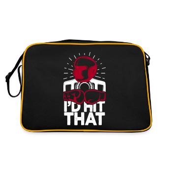 I'd Hit That Funny Boxing Retro Boxer - Retro Bag - black/gold - Back