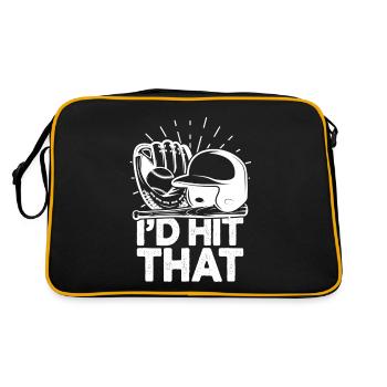 I'd Hit That Funny Baseball Fan - Retro Bag - black/gold - Back