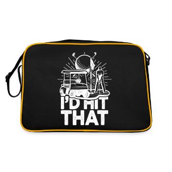 J’aurais frappé ce drôle de golf rétro golfeur - Sac Retro - noir/or - Dos