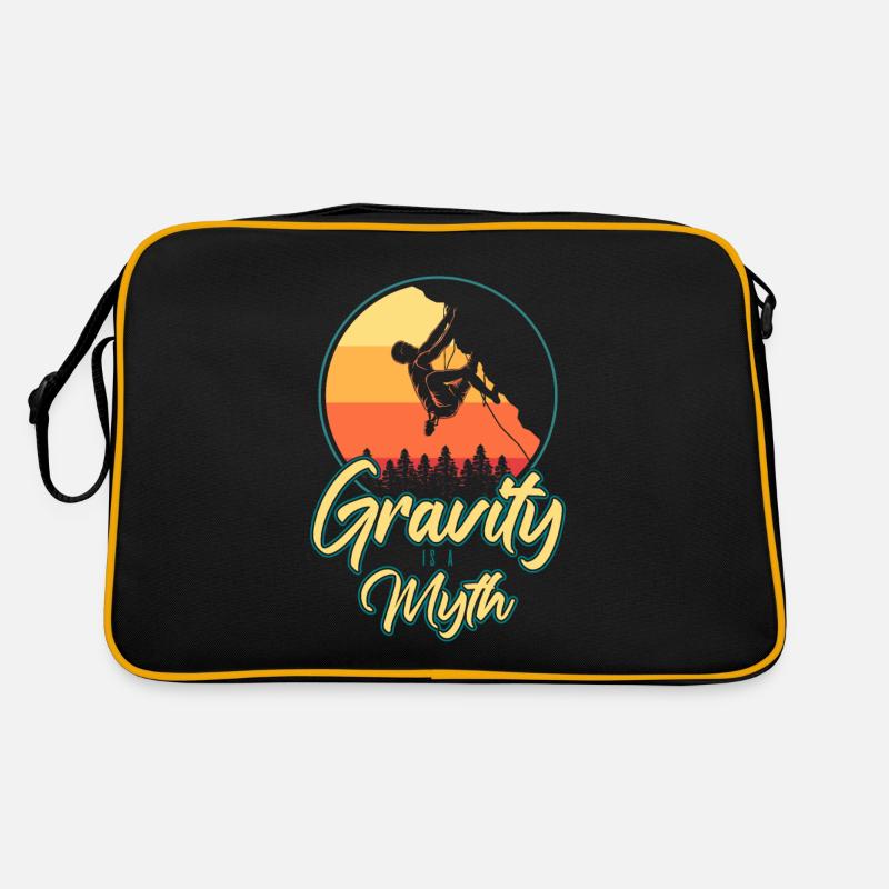 Schwerkraft ist ein Mythos Klettern Boulder Kletterer Retro Tasche