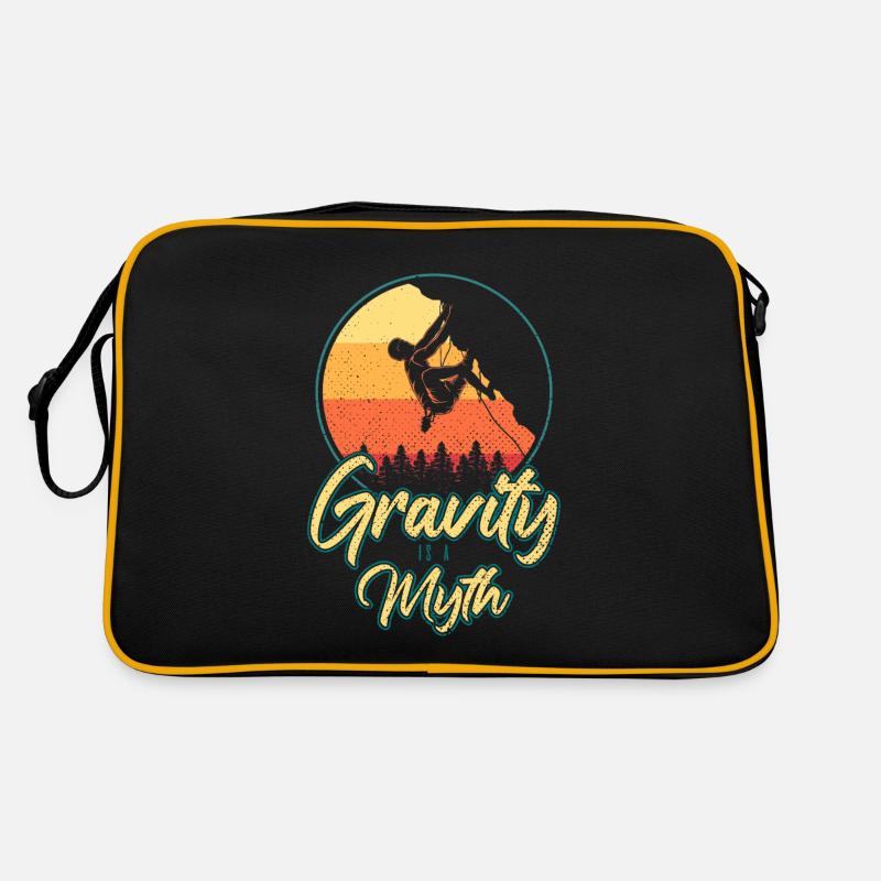 Schwerkraft ist ein Mythos Klettern Boulder Kletterer Retro Tasche