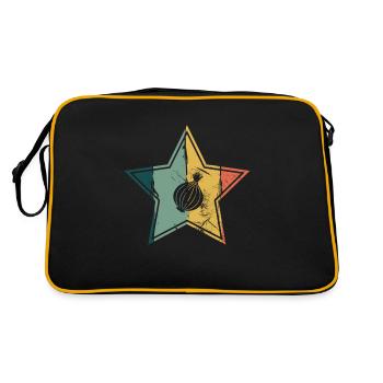 Onion Lover Retro Vegetables Vegan Gift idea - Retro Tasche - Schwarz/Gold - Hinten