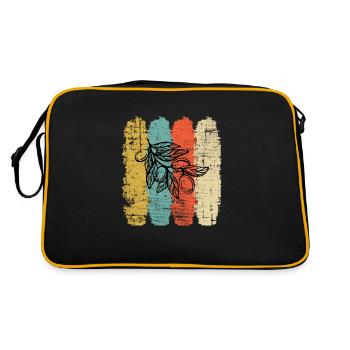 Olive food oil Retro Vegetarian Gift idea - Retro Bag - black/gold - Back
