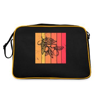 Huile d’olive Retro Vegetarian Idée cadeau - Sac Retro - noir/or - Dos