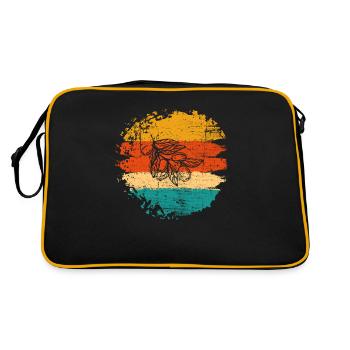 Olive food oil Retro Vegetarian Gift idea - Retro Bag - black/gold - Back
