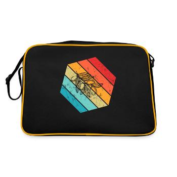 Huile d’olive Retro Vegetarian Idée cadeau - Sac Retro - noir/or - Dos