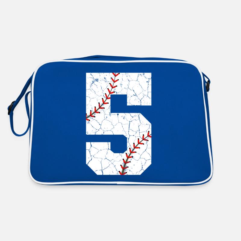 Kids 5th Birthday Baseball Player 5 Years Old Retro Bag