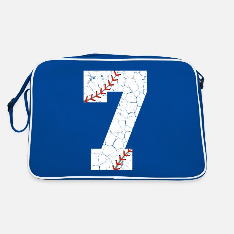 Kids 7th Birthday Baseball Player 7 Years Old Retro Bag