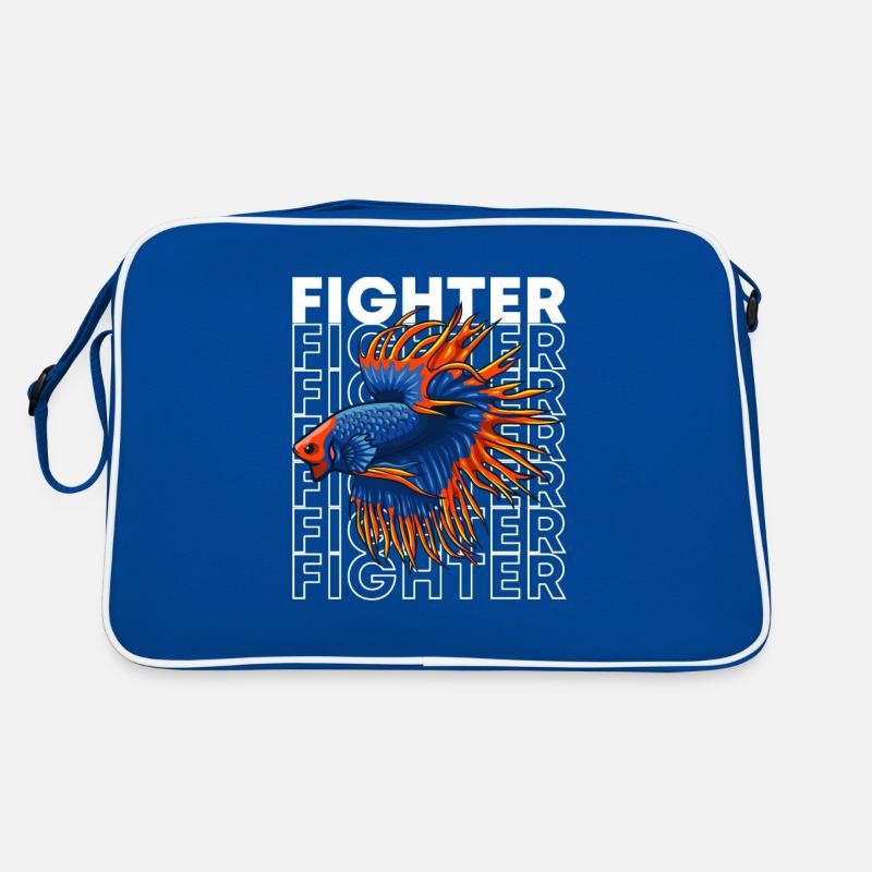 Betta Fish 80's Style Siamois Fighting Fish Sac Retro