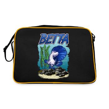 Betta Fish Aquarium pour les pisciculteurs - Sac Retro - noir/or - Dos