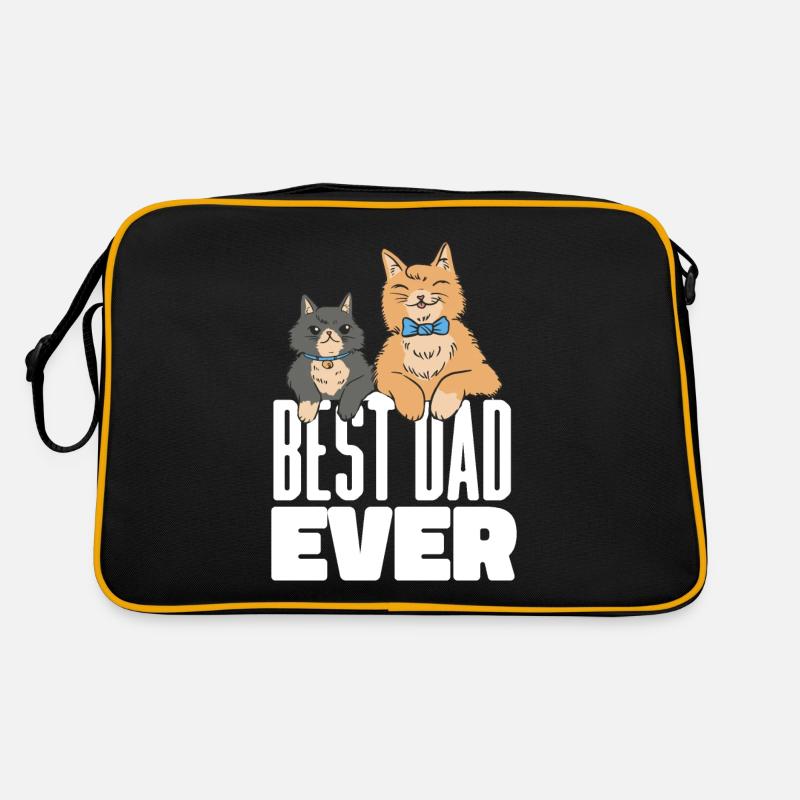 Meilleur Cat Dad Ever Funny Cat Daddy Fathers Day Gift Sac Retro