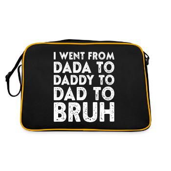 Fathers Day Dada Daddy Dad Bruh Funny Fathers Day - Retro Bag - black/gold - Back
