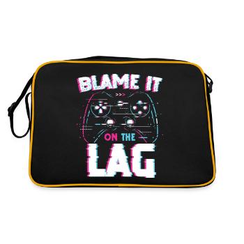 Funny Gaming Blame It On The Lag Video Game Gamer - Retro Bag - black/gold - Back