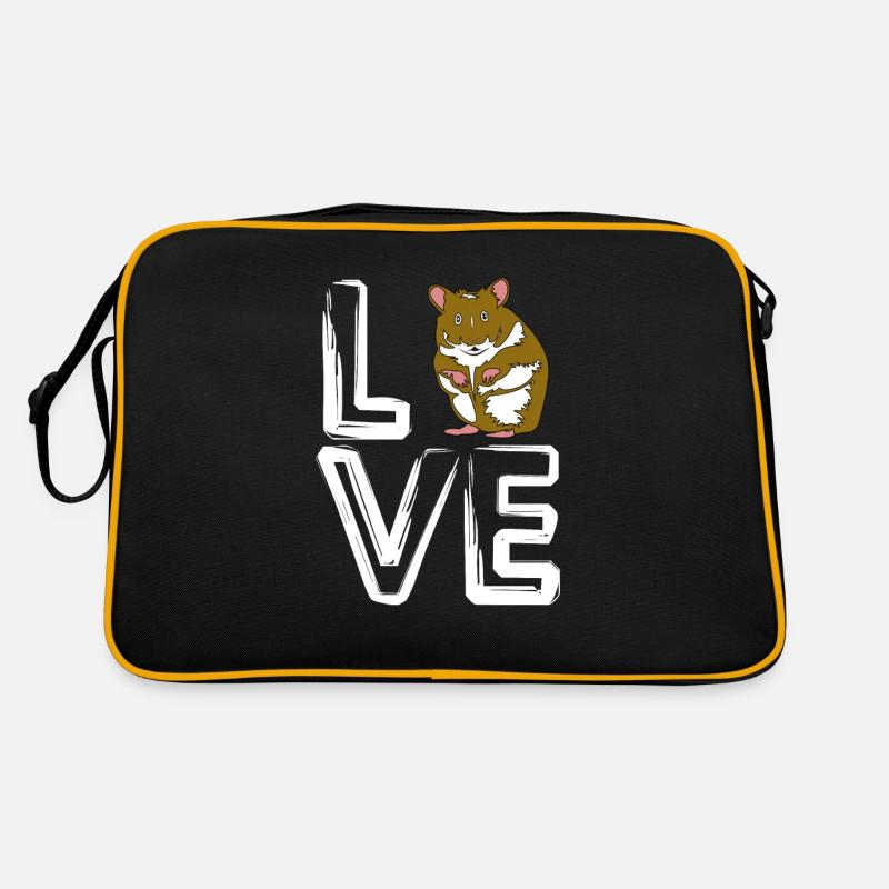 Retro Ich liebe Hamster Retro Tasche