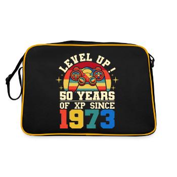 Level 50 1973 Birthday Gamer 50 years - Retro Bag - black/gold - Back