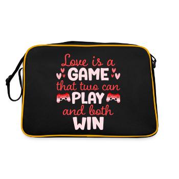 Couple Gamers Geek Humor Valentine's Day Couple - Retro Bag - black/gold - Back