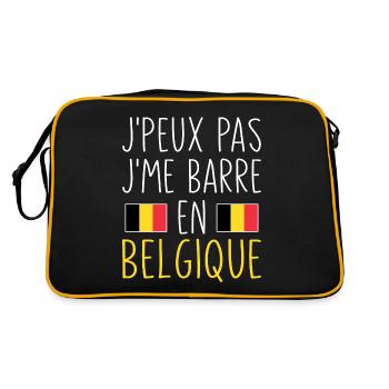 Voyage J'peux Pas J'me Barre En Belgique - Sac Retro - noir/or - Dos