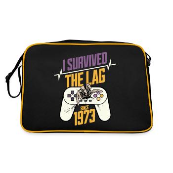 Geek born in 1973 birthday gamer 50 years - Retro Bag - black/gold - Back