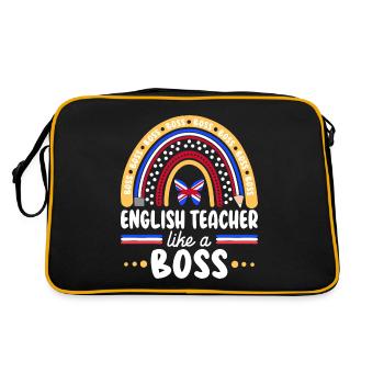 Humour Prof d'Anglais Comme Boss Enseignant - Sac Retro - noir/or - Dos