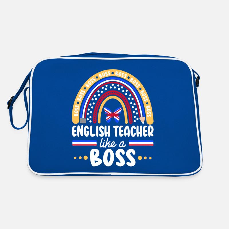 Humour Prof d'Anglais Comme Boss Enseignant Sac Retro