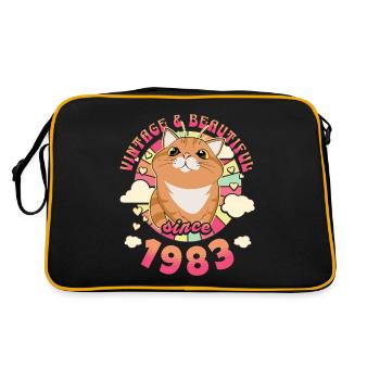 Femme Vintage Magnifique 1983 40 Ans Anniversaire - Sac Retro - noir/or - Dos