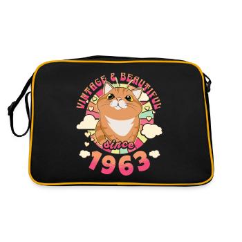 Femme Vintage Magnifique 1963 60 Ans Anniversaire - Sac Retro - noir/or - Dos
