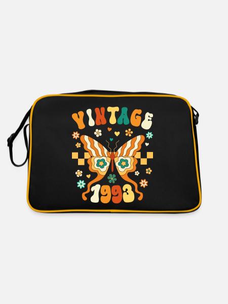 Rétro Groovy 1993 Femme 30 Ans Anniversaire - Sac Retro - noir/or - Dos
