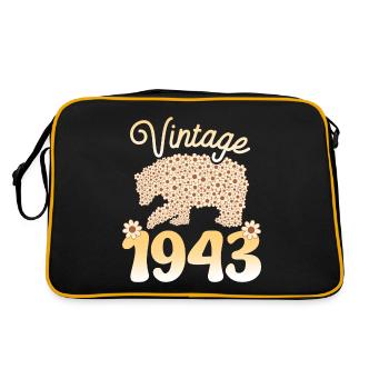 Birthday Party 1943 Woman 80 Years Birthday - Retro Bag - black/gold - Back