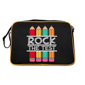 Rock The Test Examen Enseignant Étudiant - Sac Retro - noir/or - Dos