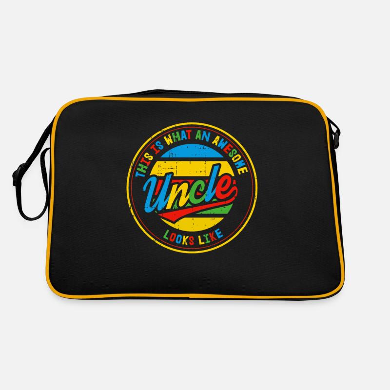 Bester Onkel Retro Patenonkel Geschenk Retro Tasche