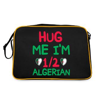 Humour Algérien Je Suis À Moitié Algérien - Sac Retro - noir/or - Dos