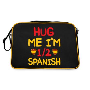 Spanish humor I'm half Spanish - Retro Bag - black/gold - Back