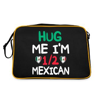 Humour Mexicain Je Suis À Moitié Mexicain - Sac Retro - noir/or - Dos