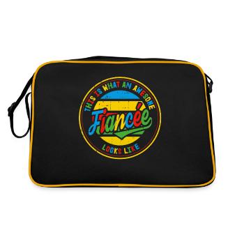 Fiancée Best Wedding Proposal Retro Gift - Retro Bag - black/gold - Back