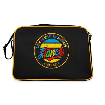 Fiancé Best Wedding Proposal Retro Gift - Retro Bag - black/gold - Back
