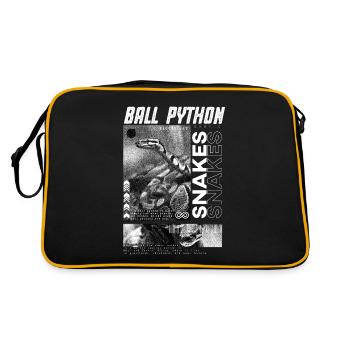 Ball Python Modern Streetwear Reptile Keeper - Sac Retro - noir/or - Dos