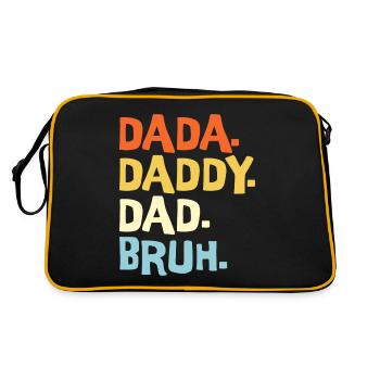 Dada Papa Bruh Cadeau Fête Des Pères 2023 - Sac Retro - noir/or - Dos