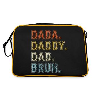 Dada Papa Bruh Cadeau Fête Des Pères 2023 - Sac Retro - noir/or - Dos