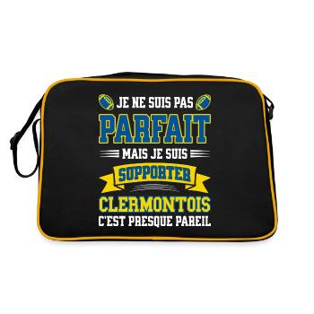 Clermontois Clermont-Ferrand Rugby Humour - Sac Retro - noir/or - Dos